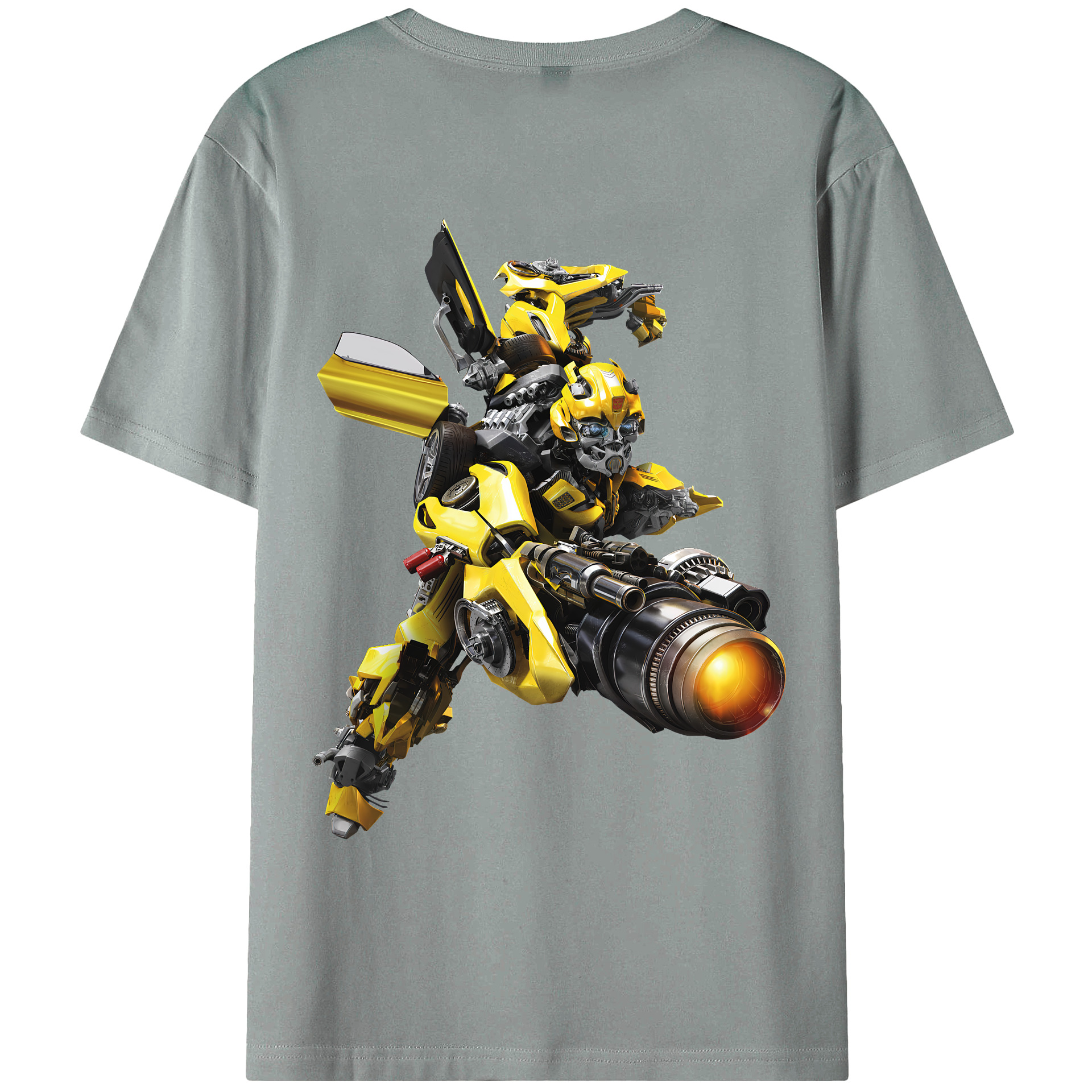 （画像用） Transformers トランスフォーマー 綿100％ メンズ半袖Tシャツ（バックプリント） 通気性